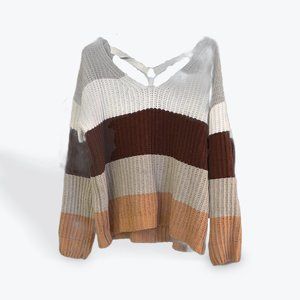 Triple Tone Racer Back Sweater